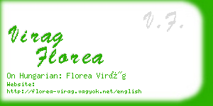virag florea business card